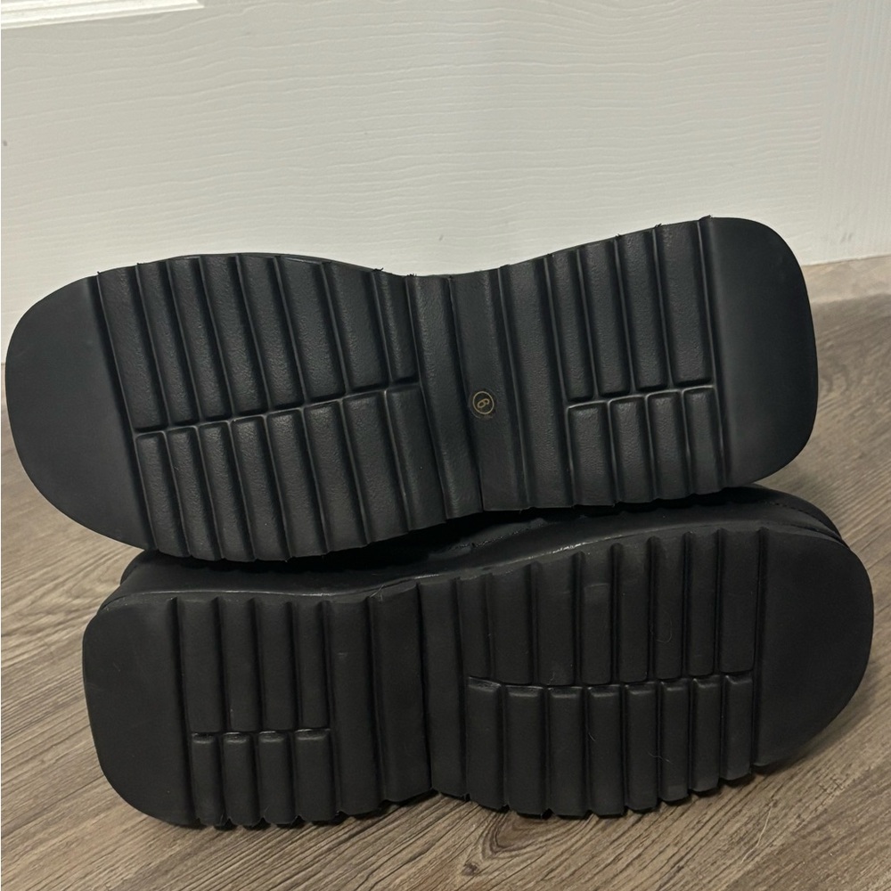 Dolls Kill / Current Mood Mad Hustle Wedge Platform Boots - Picture 7 of 9